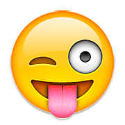 😜 Emoji zwinkerndes Gesicht mit herausgestreckter Zunge Apple iOS 9.0.