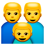 👨‍👨‍👦 Emoji Familie: Mann, Mann und Junge Apple iOS 9.0.