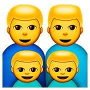 👨‍👨‍👦‍👦 Emoji Família: Homem, Homem, Menino E Menino na Apple iOS 9.0.