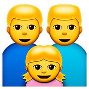 Emoji 👨‍👨‍👧 Famiglia: Uomo, Uomo E Bambina su Apple iOS 9.0.