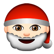 🎅🏻 Emoji Weihnachtsmann: helle Hautfarbe Apple iOS 9.0.