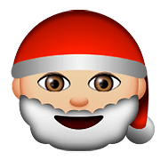 🎅🏼 Emoji Papá Noel: Tono De Piel Claro Medio en Apple iOS 9.0.