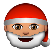 Émoji 🎅🏽 Père Noël : Peau Légèrement Mate sur Apple iOS 9.0.