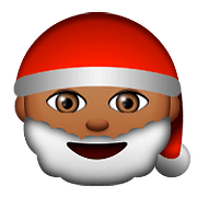 🎅🏾 Emoji Papai Noel: Pele Morena Escura na Apple iOS 9.0.