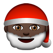 🎅🏿 Emoji Papá Noel: Tono De Piel Oscuro en Apple iOS 9.0.