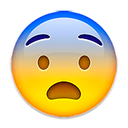 Emoji 😨 Faccina Impaurita su Apple iOS 9.0.