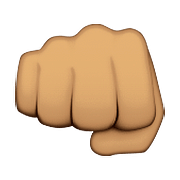 Emoji 👊🏽 Pugno Chiuso: Carnagione Olivastra su Apple iOS 9.0.
