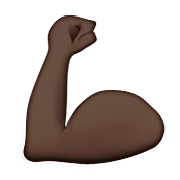 💪🏿 Emoji Bíceps: Pele Escura na Apple iOS 9.0.