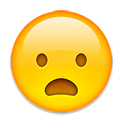 Emoji 😦 Faccina Imbronciata Con Bocca Aperta su Apple iOS 9.0.