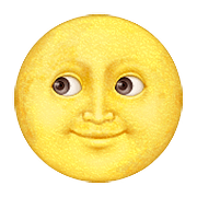 🌝 Emoji Luna Llena Con Cara en Apple iOS 9.0.