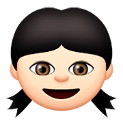 👧🏻 Emoji Mädchen: helle Hautfarbe Apple iOS 9.0.