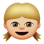 Émoji 👧🏼 Fille : Peau Moyennement Claire sur Apple iOS 9.0.