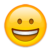 Emoji 😀 Faccina Con Un Gran Sorriso su Apple iOS 9.0.
