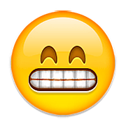 Emoji 😁 Faccina Raggiante Con Occhi Felici su Apple iOS 9.0.