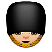 💂🏼 Emoji Wachmann/Wachfrau: mittelhelle Hautfarbe Apple iOS 9.0.