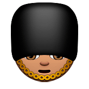 💂🏽 Emoji Guarda: Pele Morena na Apple iOS 9.0.