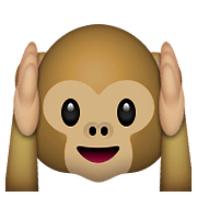 🙉 Emoji sich die Ohren zuhaltendes Affengesicht Apple iOS 9.0.