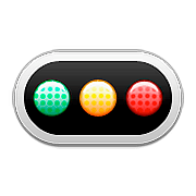 Émoji 🚥 Feu Tricolore Horizontal sur Apple iOS 9.0.
