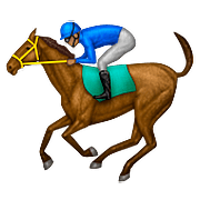🏇🏾 Emoji Corrida De Cavalos: Pele Morena Escura na Apple iOS 9.0.