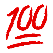 Emoji 💯 100 Punti su Apple iOS 9.0.