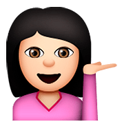 💁🏻 Emoji Pessoa Com A Palma Virada Para Cima: Pele Clara na Apple iOS 9.0.