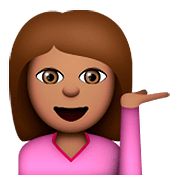 Émoji 💁🏽 Personne Paume Vers Le Haut : Peau Légèrement Mate sur Apple iOS 9.0.