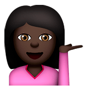 Emoji 💁🏿 Persona Al Punto Informazioni: Carnagione Scura su Apple iOS 9.0.