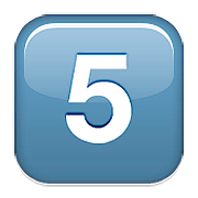 Emoji 5️⃣ Tasto: 5 su Apple iOS 9.0.