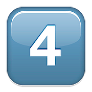 Emoji 4️⃣ Tasto: 4 su Apple iOS 9.0.