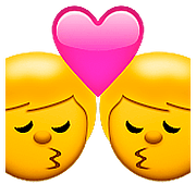 👨‍❤️‍💋‍👨 Emoji sich küssendes Paar: Mann, Mann Apple iOS 9.0.