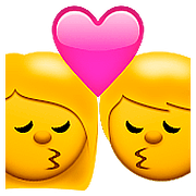 👩‍❤️‍💋‍👨 Emoji Beijo: Mulher E Homem na Apple iOS 9.0.