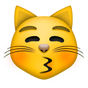 😽 Emoji Rosto De Gato Mandando Um Beijo na Apple iOS 9.0.