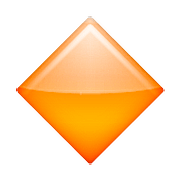 Emoji 🔶 Rombo Arancione Grande su Apple iOS 9.0.
