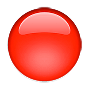 Emoji 🔴 Cerchio Rosso su Apple iOS 9.0.