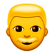 👨 Emoji Hombre en Apple iOS 9.0.