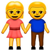 Emoji 👫 Uomo E Donna Che Si Tengono Per Mano su Apple iOS 9.0.
