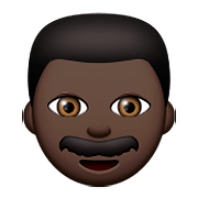 👨🏿 Emoji Mann: dunkle Hautfarbe Apple iOS 9.0.