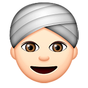 👳🏻 Emoji Pessoa Com Turbante: Pele Clara na Apple iOS 9.0.