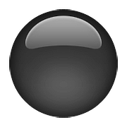 Emoji ⚫ Cerchio Nero su Apple iOS 9.0.