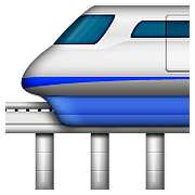 Émoji 🚝 Monorail sur Apple iOS 9.0.