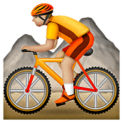 🚵🏼 Emoji Mountainbiker(in): mittelhelle Hautfarbe Apple iOS 9.0.