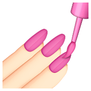 💅🏻 Emoji Pintarse Las Uñas: Tono De Piel Claro en Apple iOS 9.0.