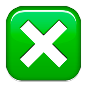 Émoji ❎ Bouton Croix sur Apple iOS 9.0.