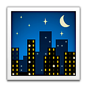 Emoji 🌃 Notte Stellata su Apple iOS 9.0.