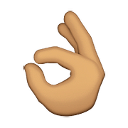 👌🏽 Emoji Sinal De Ok: Pele Morena na Apple iOS 9.0.