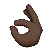 👌🏿 Emoji Sinal De Ok: Pele Escura na Apple iOS 9.0.