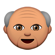 Émoji 👴🏽 Homme âgé : Peau Légèrement Mate sur Apple iOS 9.0.