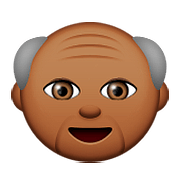 👴🏾 Emoji Homem Idoso: Pele Morena Escura na Apple iOS 9.0.