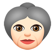 Émoji 👵🏻 Femme âgée : Peau Claire sur Apple iOS 9.0.