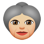 Émoji 👵🏼 Femme âgée : Peau Moyennement Claire sur Apple iOS 9.0.